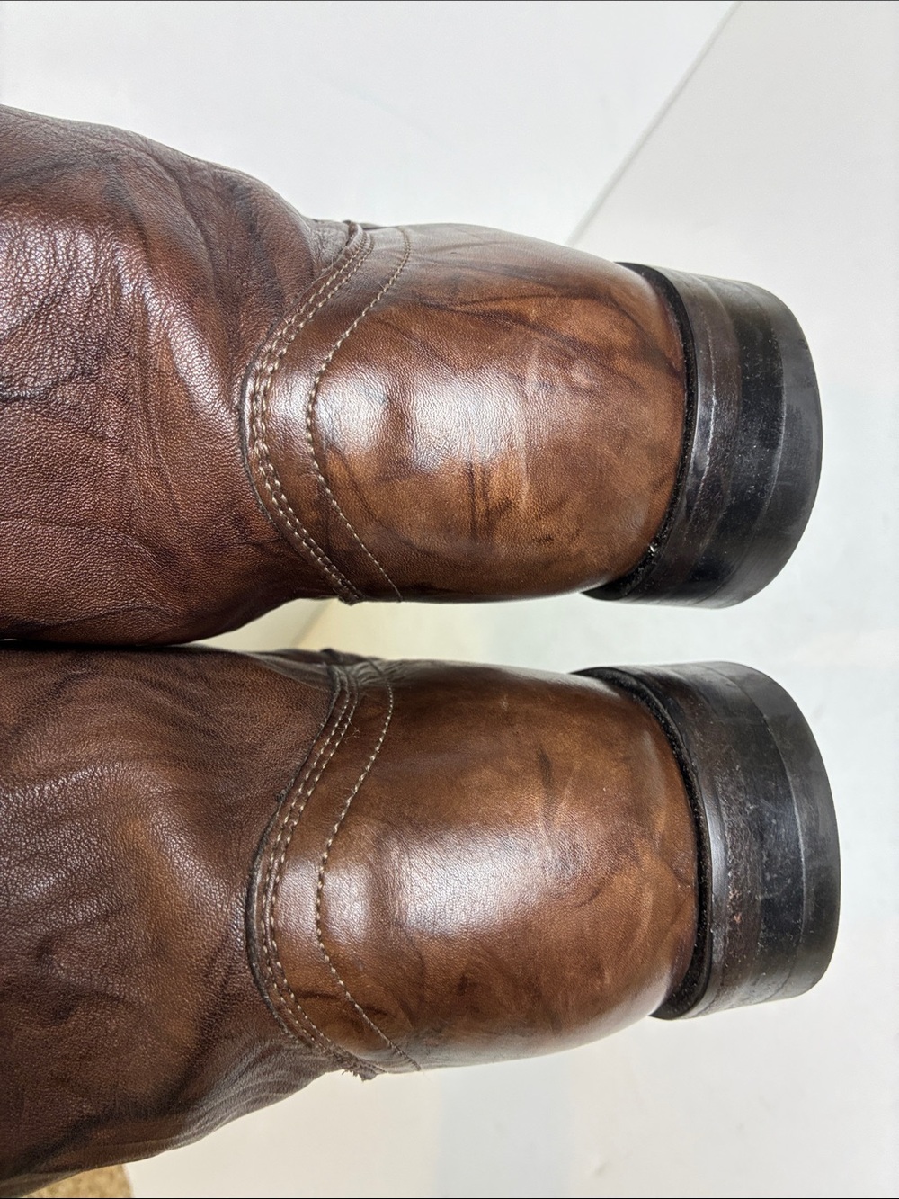 Justin Boots Classic Roper Jackson 3162 Dark Brown Mens Size 8.5 D Western Rodeo - Picture 8 of 16